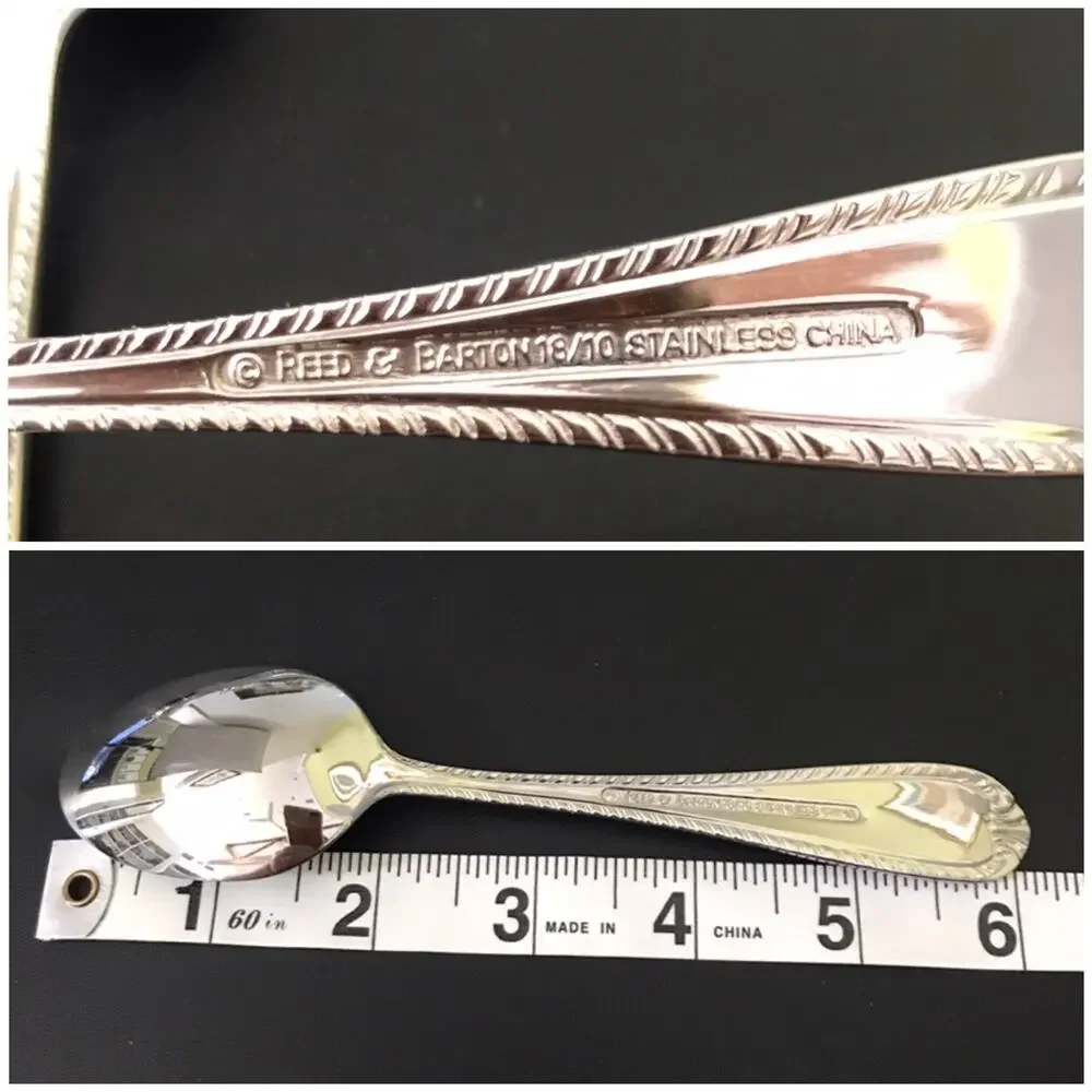 Reed & Barton Domain Teaspoon Lot of 4 Stainless Steel 18/10 Flatware China D